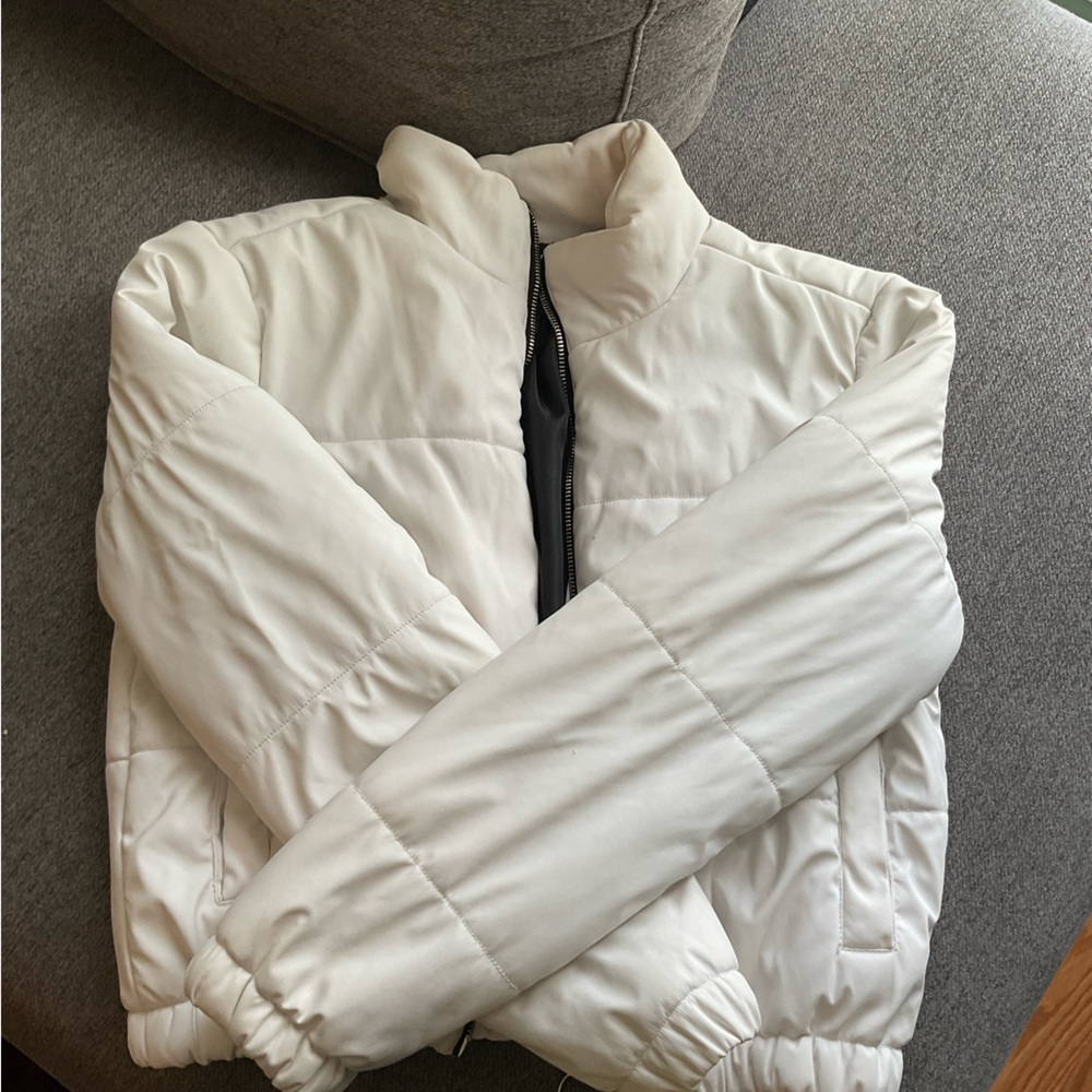 White puffer jacket
